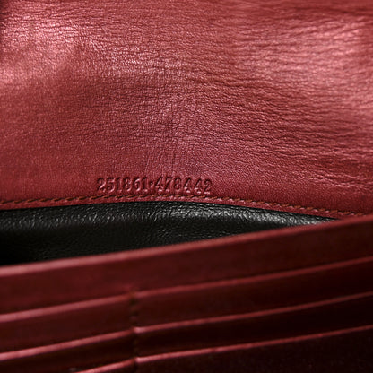 Gucci Metallic Guccissima Lovely Heart Continental Wallet Red 7 of 7