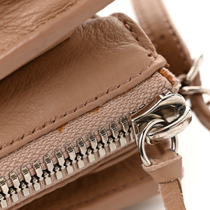 Balenciaga Veau Papier Classic Silver Hardware Triple XS Zip Around Crossbody Rose Des Sables 14 of 14