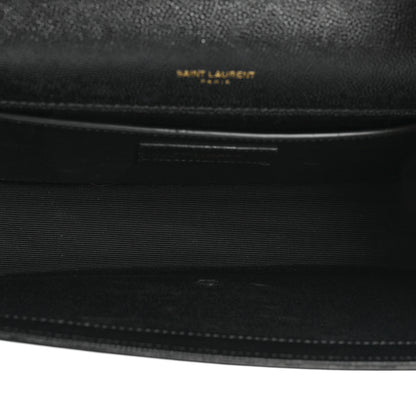 Saint Laurent Grain De Poudre Medium Classic Monogram Kate Tassel Satchel Black 5 of 13