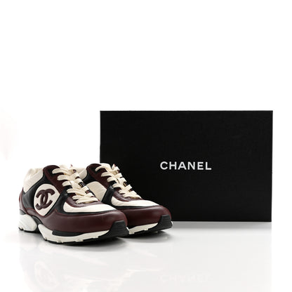 Chanel Calfskin CC Sneakers 39 Brown White Black 9 of 9