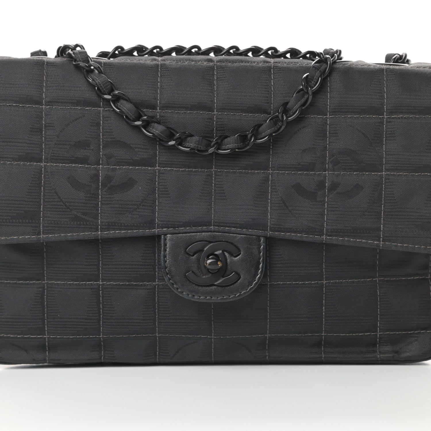 Chanel Nylon Medium Travel Flap Black 8 of 13