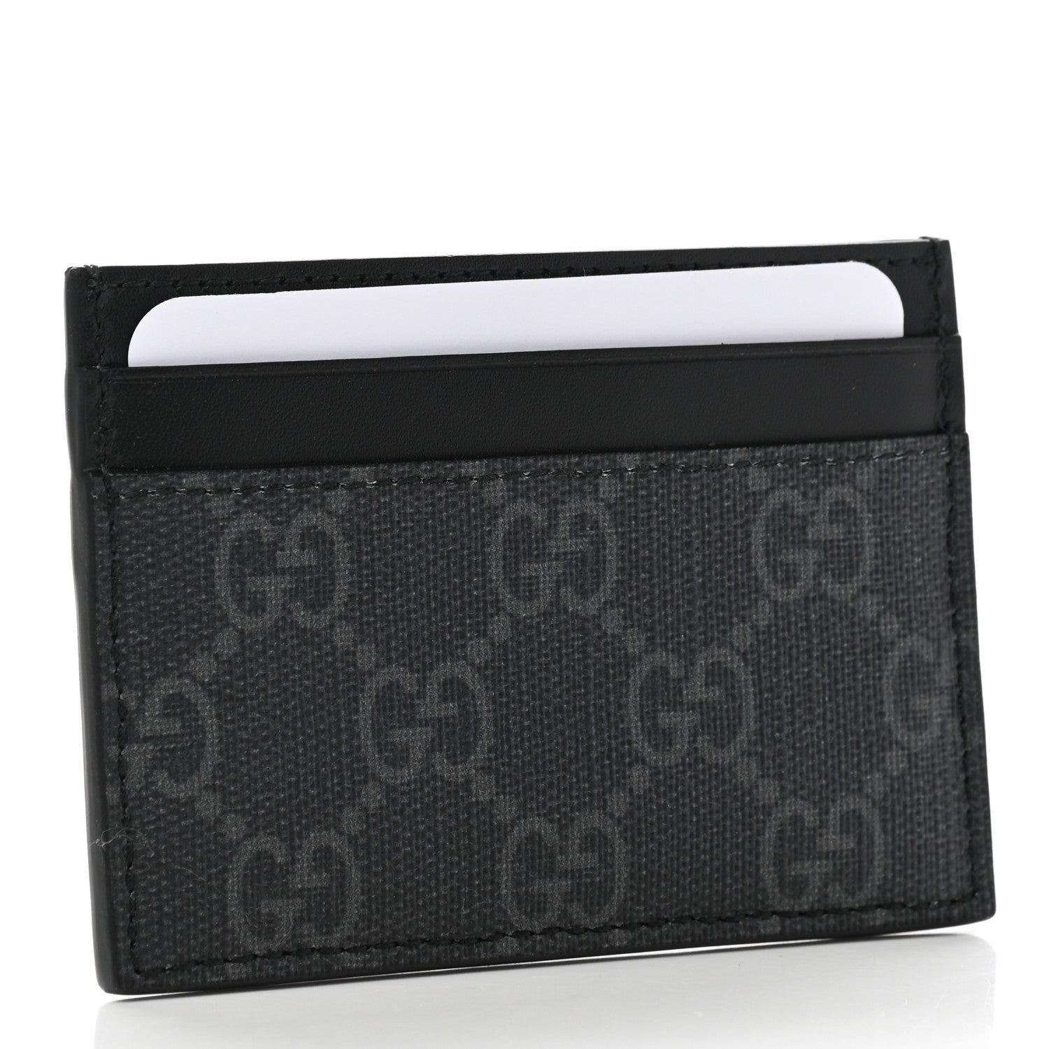Gucci GG Supreme Monogram Kingsnake Card Holder Black Grey 3 of 7