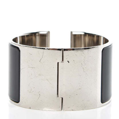 Hermes Enamel Extra Wide Clic Clac H Bracelet GM Black 3 of 7