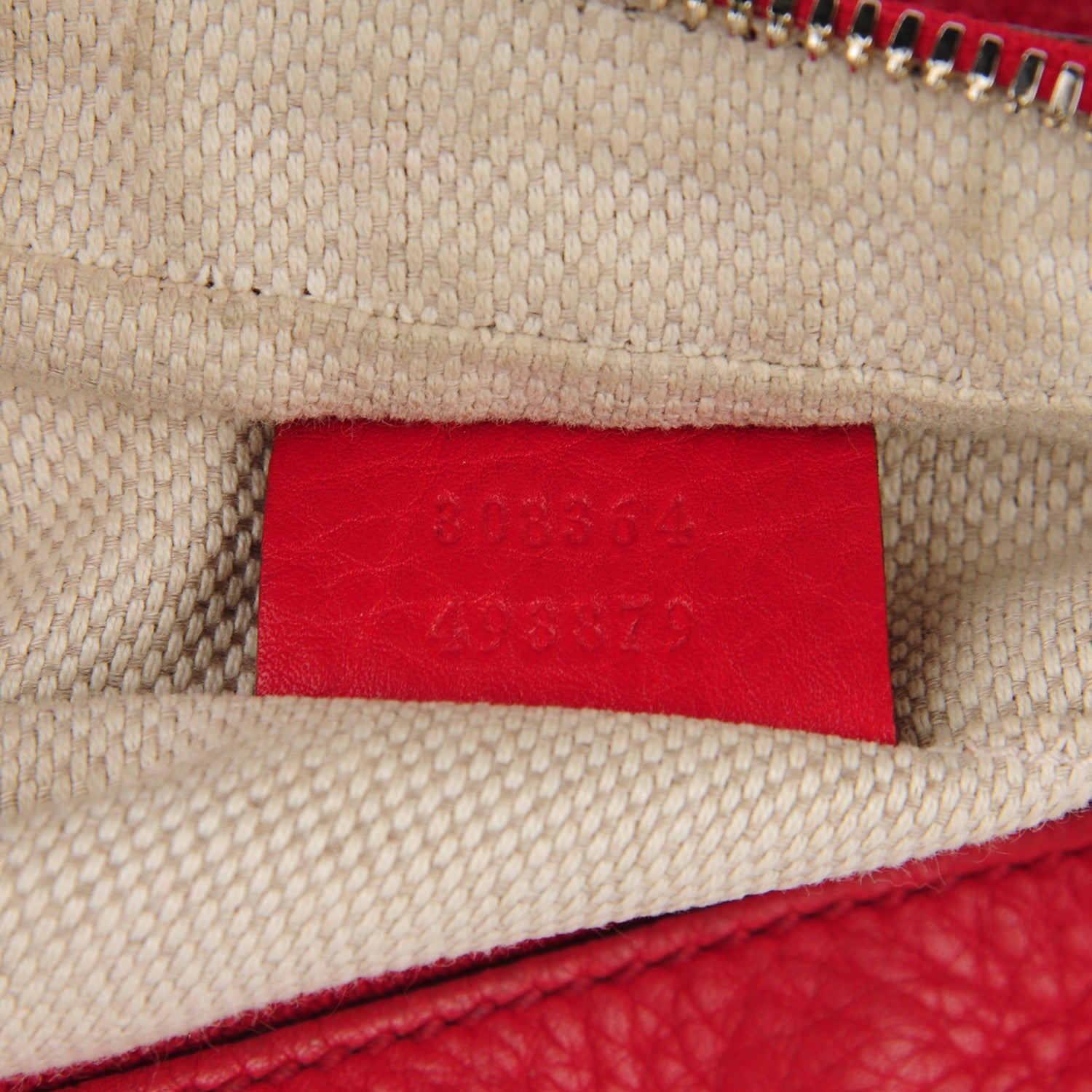 Gucci Pebbled Calfskin Small Soho Disco Bag Tabasco Red 6 of 7