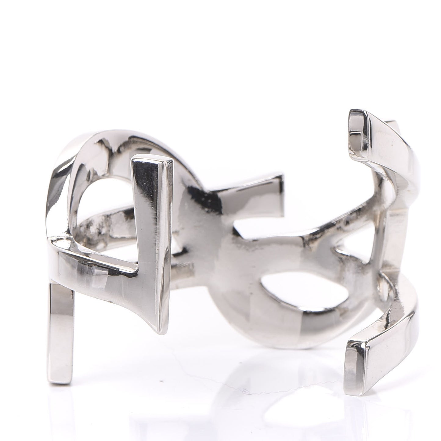 Brass Monogram Cuff Bracelet Palladium