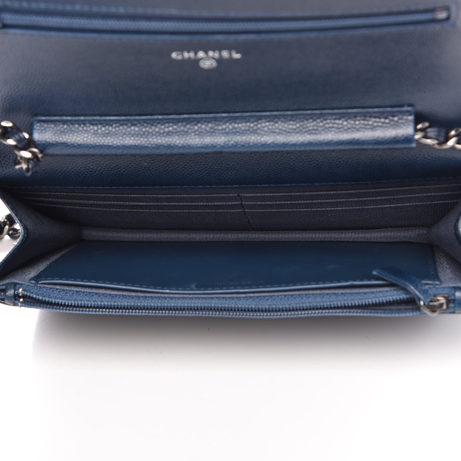 Chanel Caviar Quilted Wallet On Chain WOC Blue 5 of 11