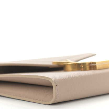 Saint Laurent Grain De Poudre Monogram Cassandra Clasp Bag Beige 9 of 12