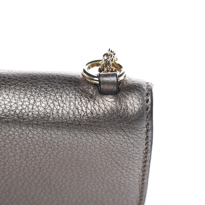 Valentino Garavani Metallic Vitello Medium Glam Lock Rockstud Flap Sasso 10 of 17