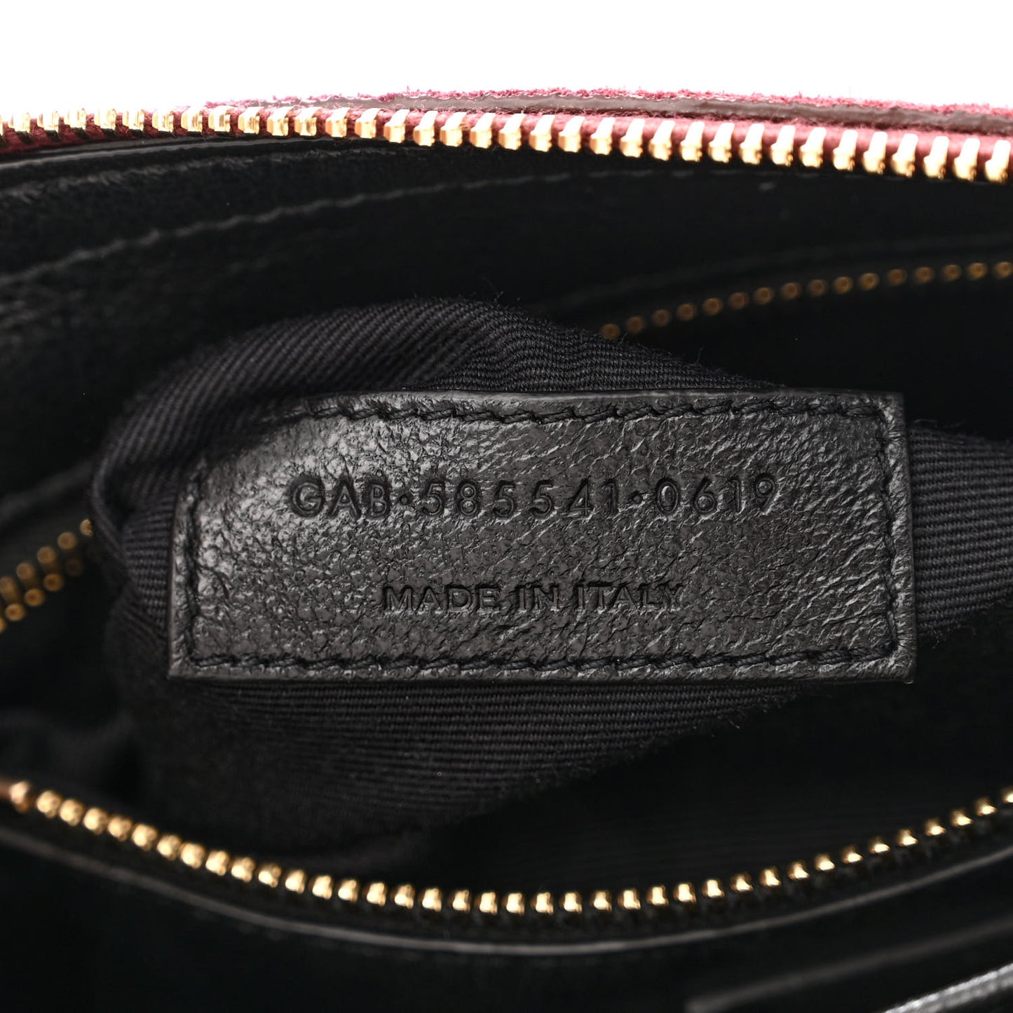 Suede All-Over Monogram Crossbody Burgundy