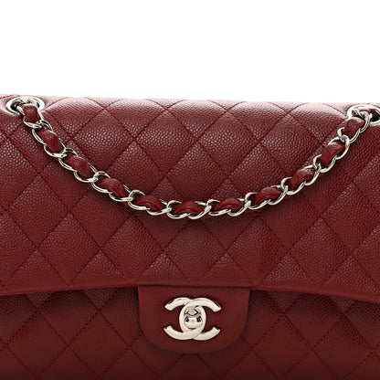 Chanel Caviar Quilted Medium Double Flap Burgundy 5 of 10