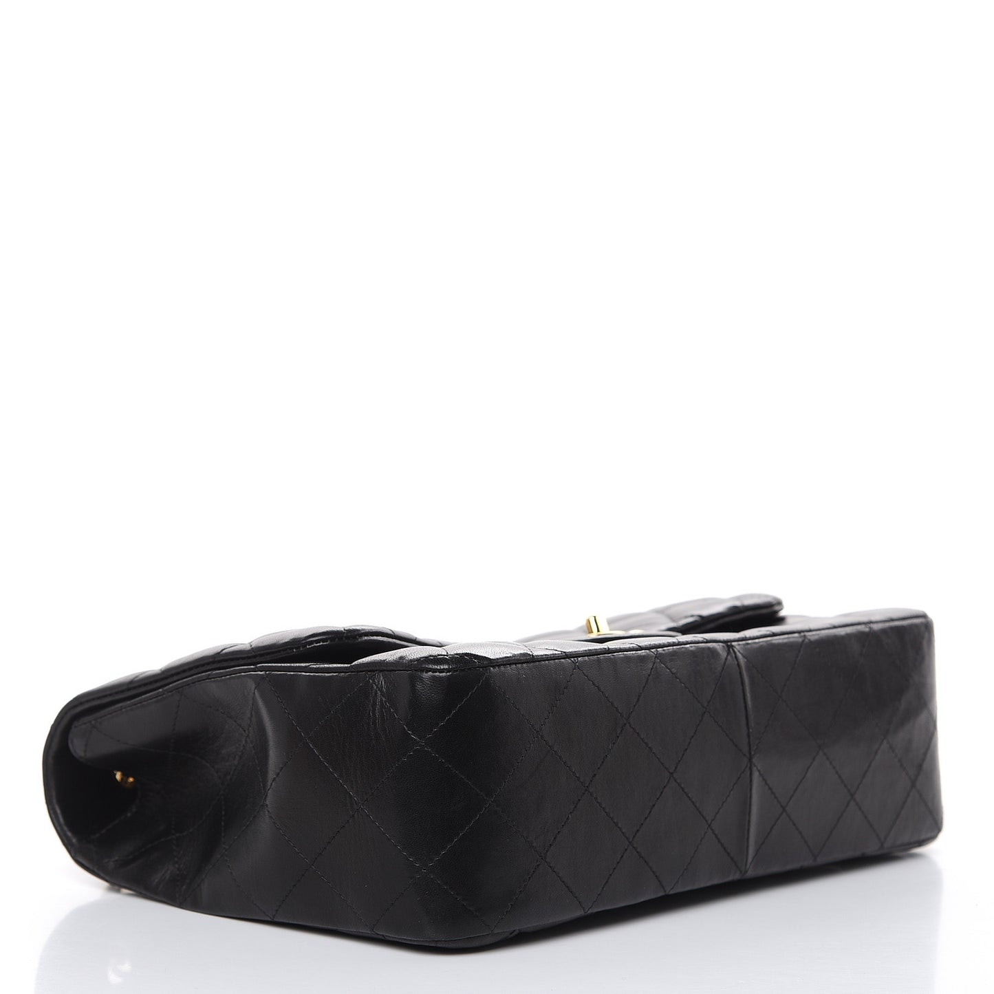 Lambskin Quilted Jumbo Single Flap Black