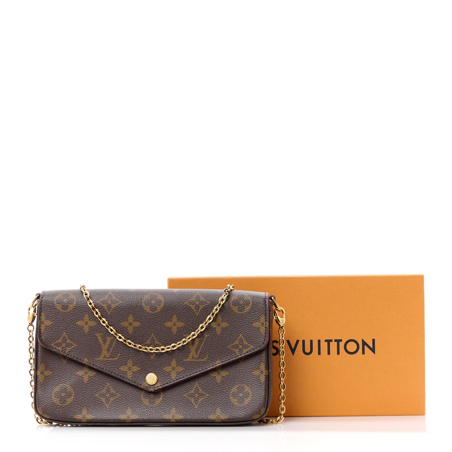 Louis Vuitton Monogram Pochette Felicie Chain Wallet Fuchsia 16 of 16