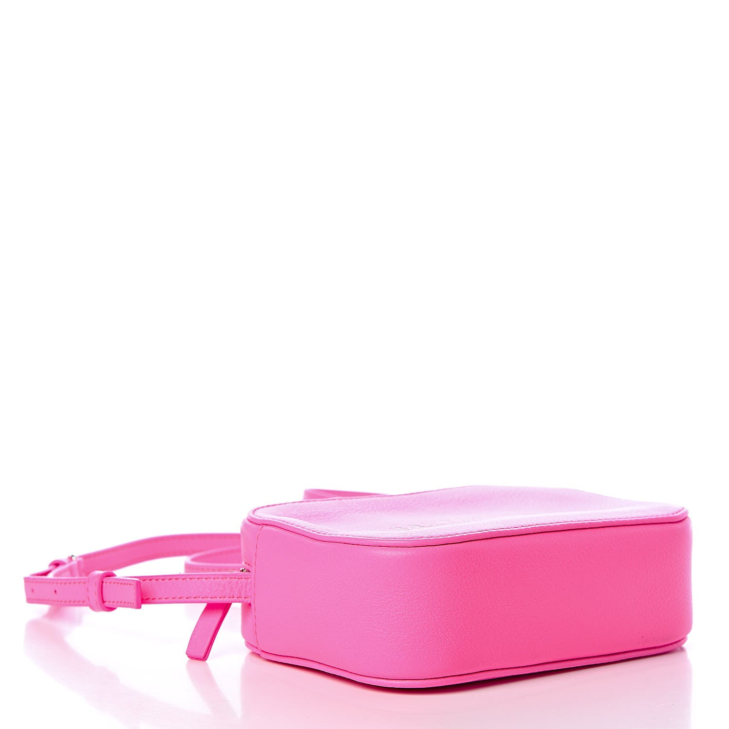 Balenciaga Smooth Calfskin Logo XS Everyday Camera Bag Acid Pink Black 4 of 6