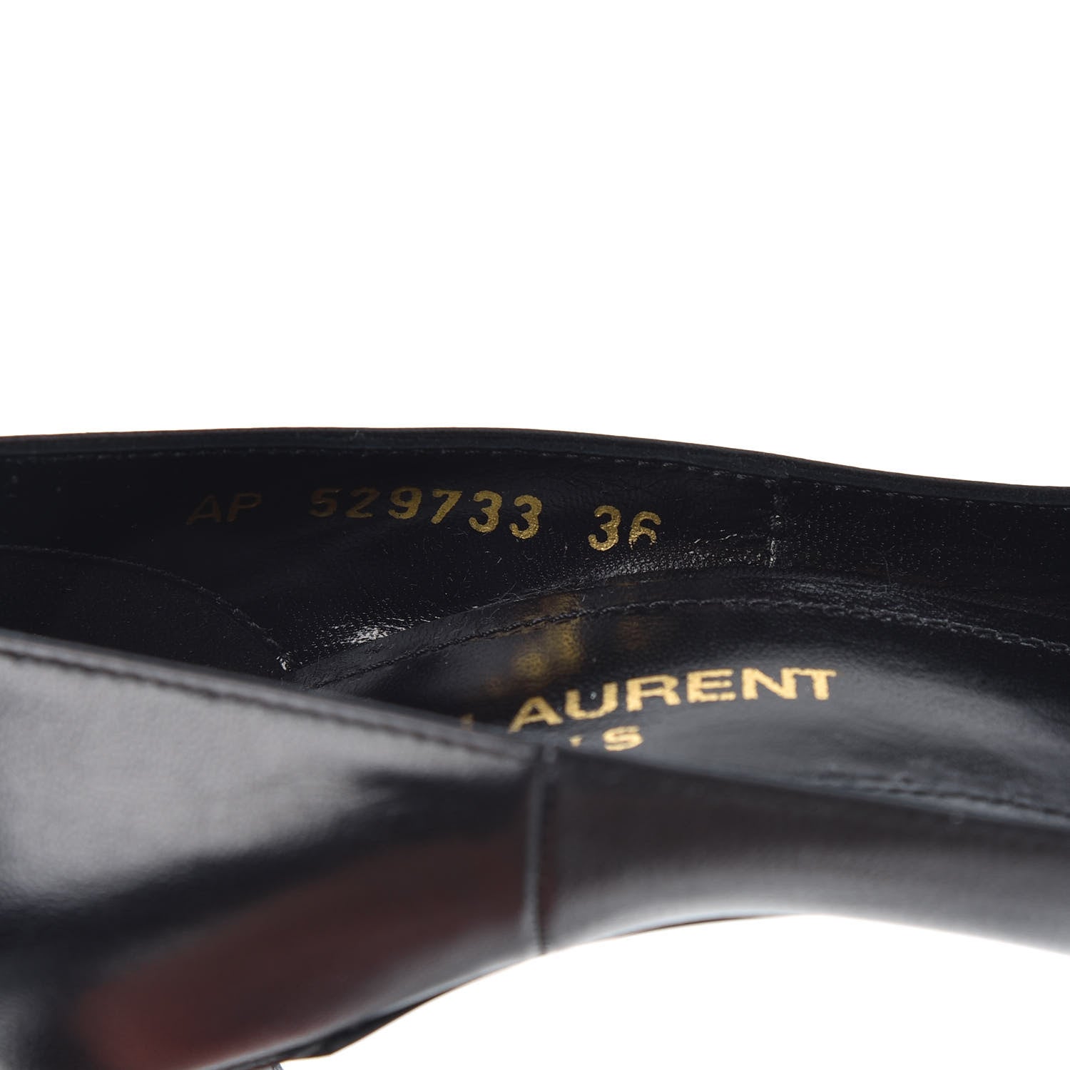 Saint Laurent Calfskin Zoe 105 Pump 36 Black 8 of 9