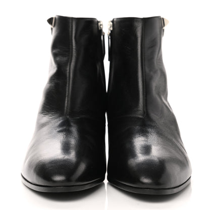 Hermes Goatskin Sixtine Ankle Boots 39.5 Black 2 of 8
