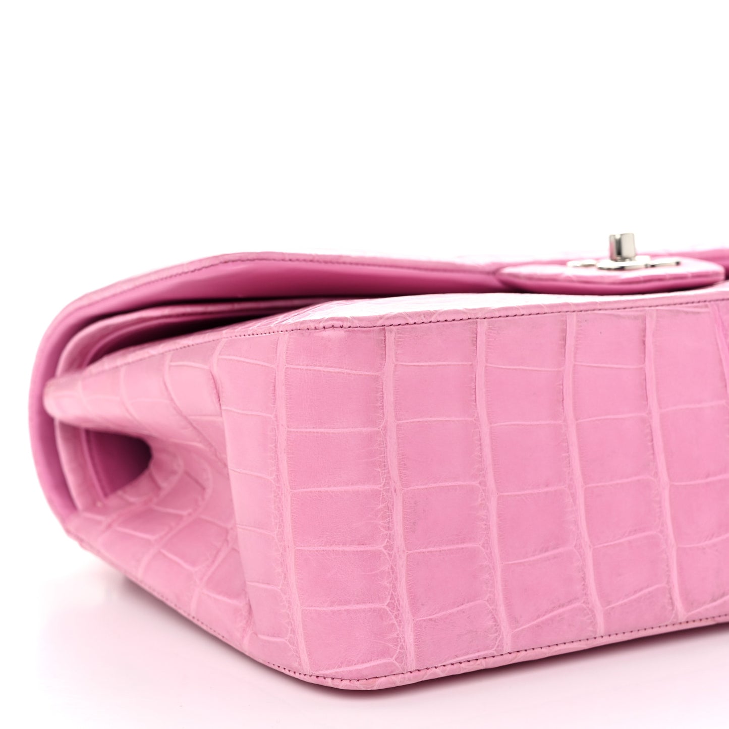 Alligator Jumbo Double Flap Pink