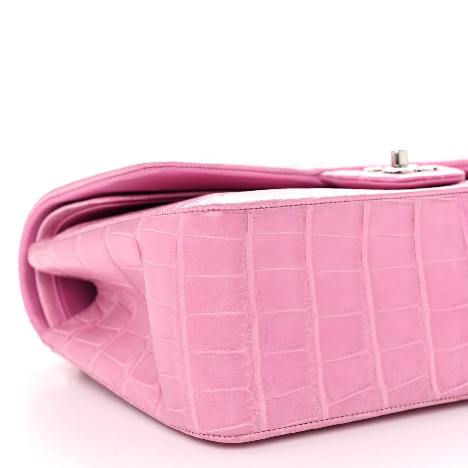 Chanel Alligator Jumbo Double Flap Pink 9 of 11