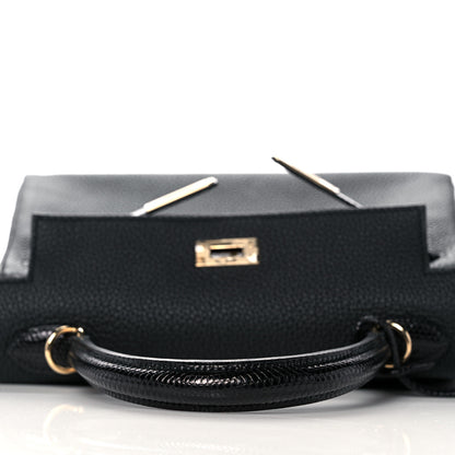 Hermes Togo Lizard Kelly Retourne Touch 25 Black 15 of 38