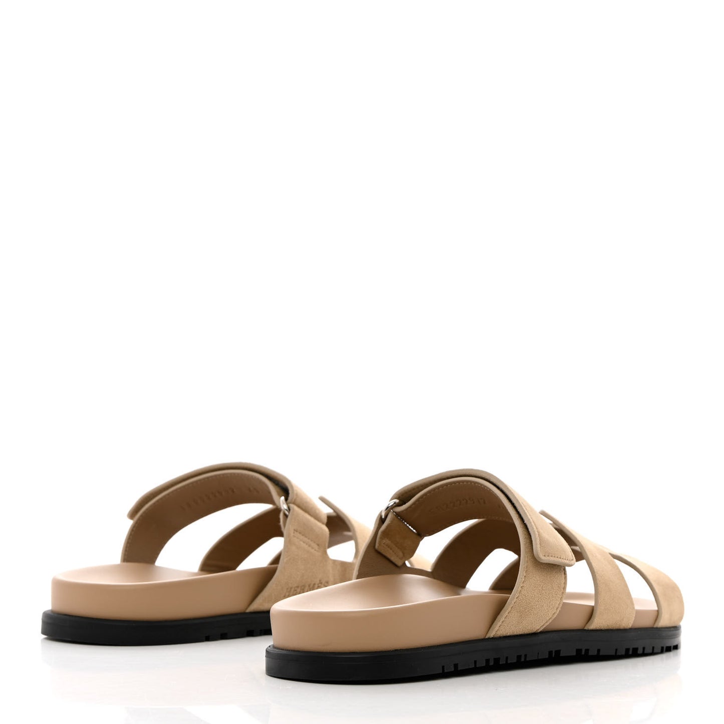 Suede Goatskin Womens Chypre Sandals 41 Beige Argile