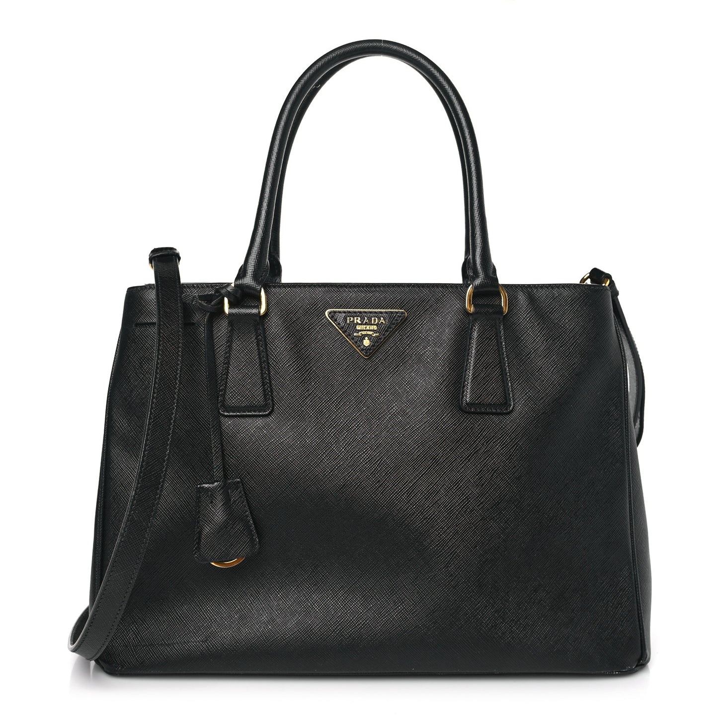Saffiano Lux Medium Tote Black