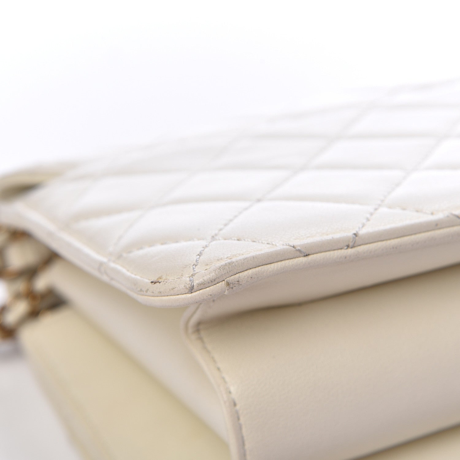 Chanel Sheepskin Quilted Beauty Lock Flap White 13 of 31