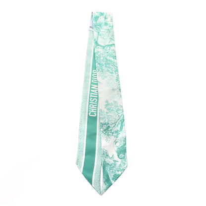 Christian Dior Silk Toile De Jouy Mitzah Scarf Green 2 of 5