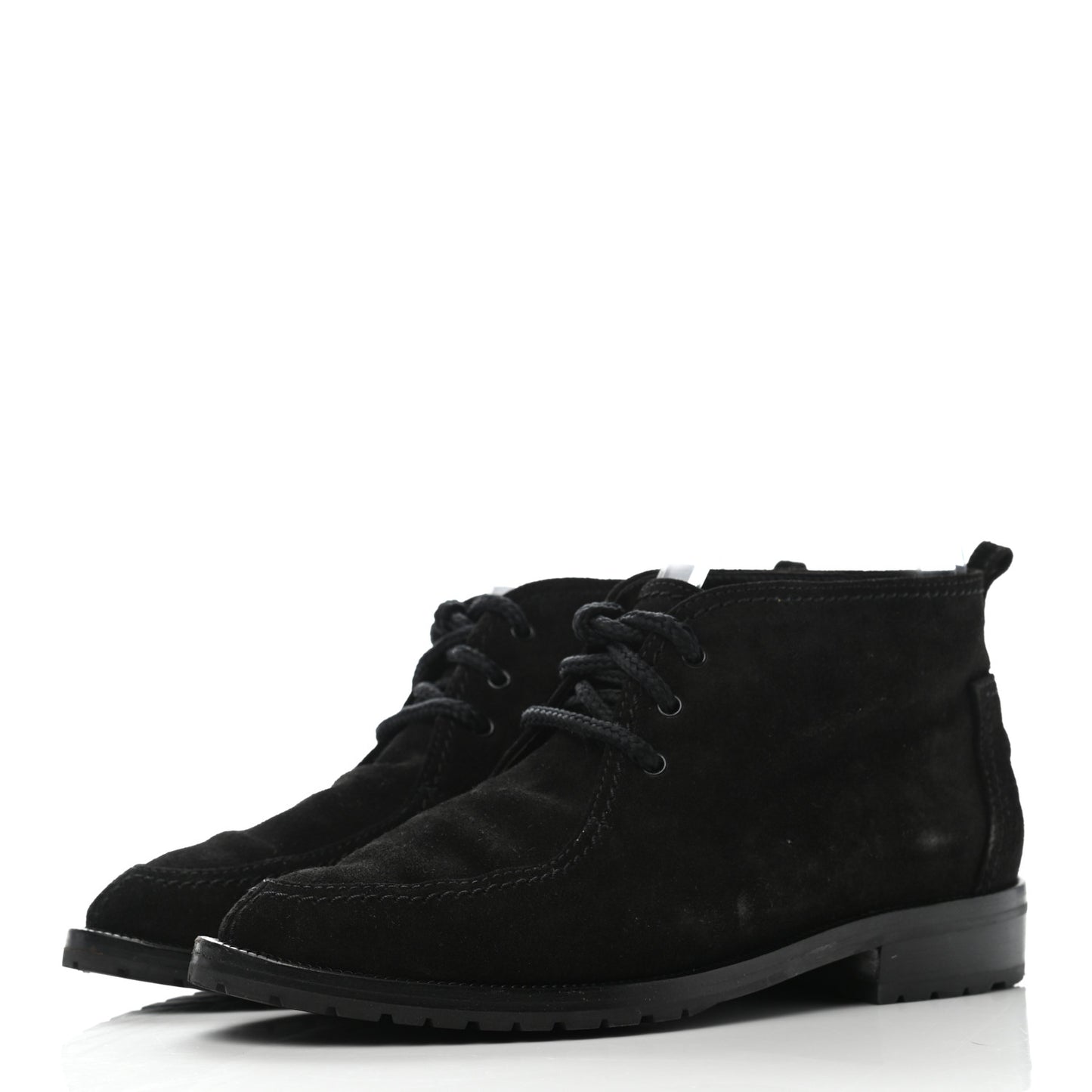 Suede CC Lace Up Ankle Boots 36.5 Black