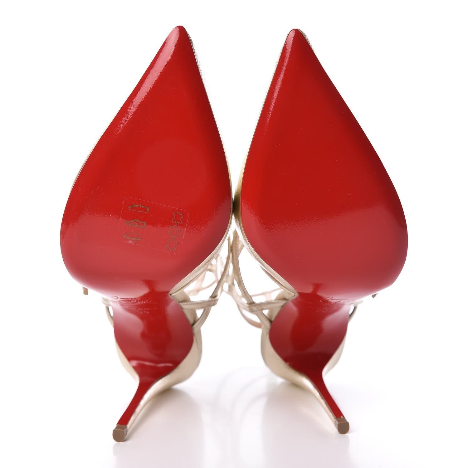 Christian Louboutin Metallic Nappa Kadreyana 100 Pumps 36 Sahara 5 of 8