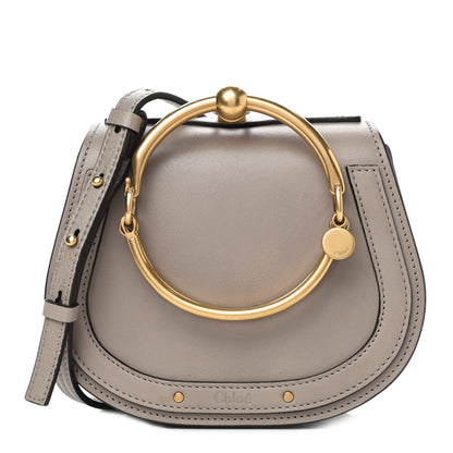 Chloe Calfskin Suede Small Nile Bracelet Bag Motty Grey 1 of 10