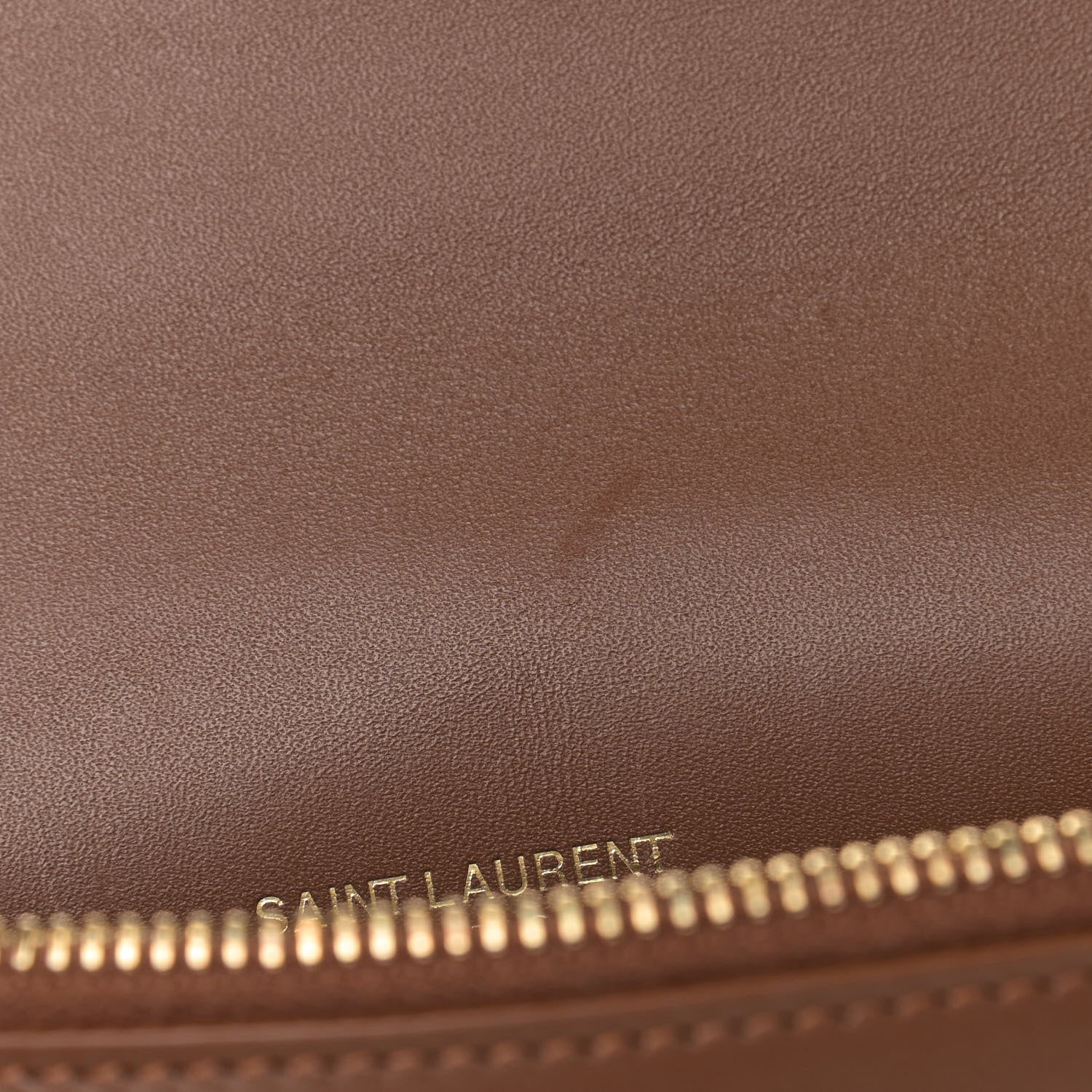 Saint Laurent Smooth Calfskin Classic Monogram Kate Tassel Chain Wallet Brown 9 of 13