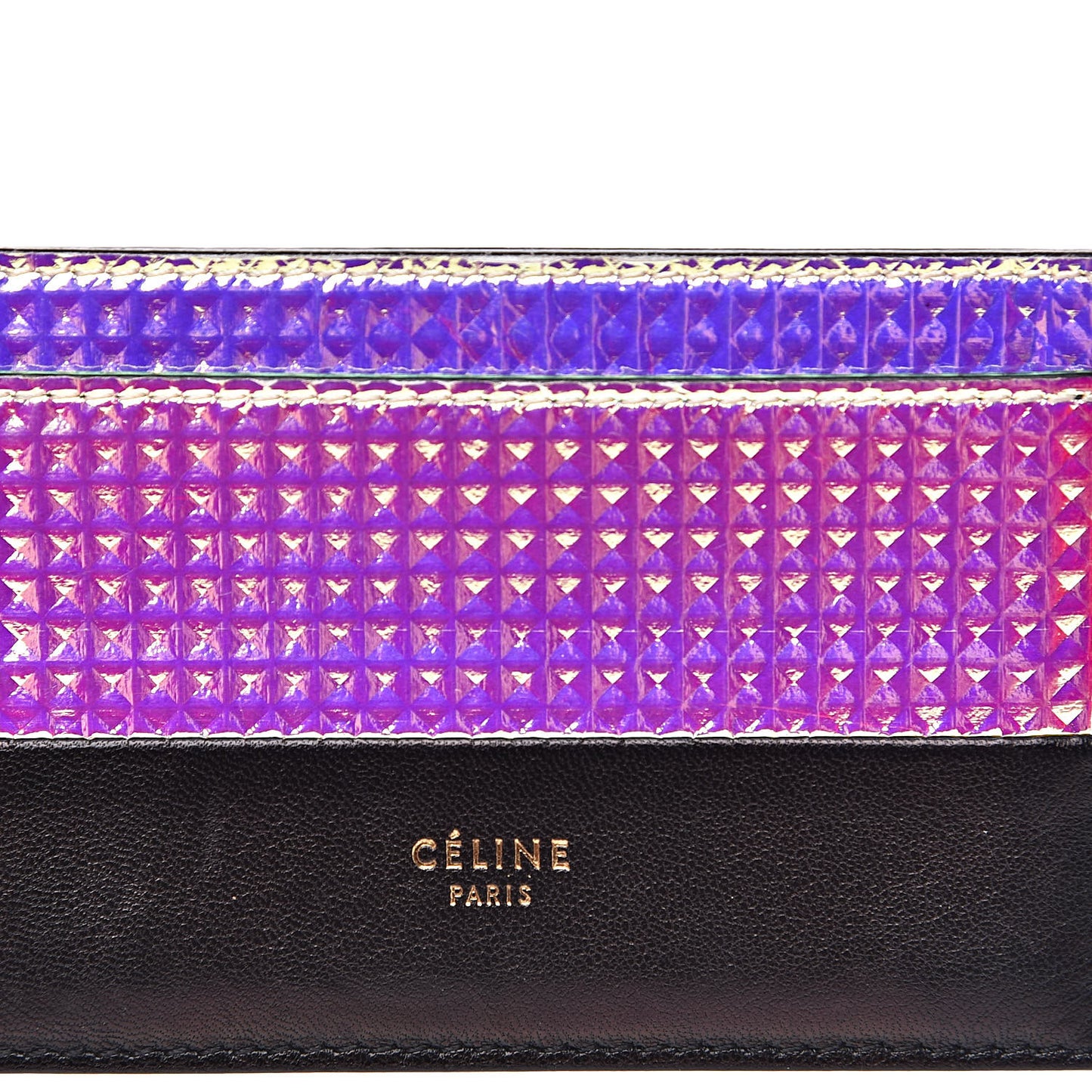 Calfskin Card Holder Black Multicolor