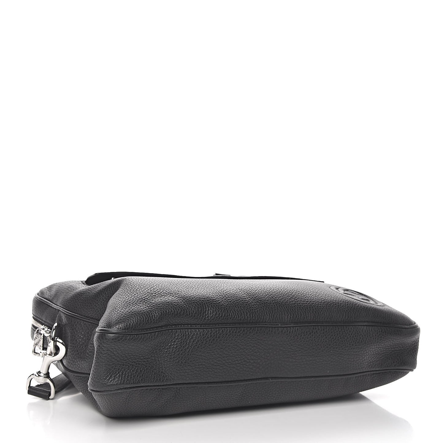 Pebbled Calfskin Large Soho Briefcase Black