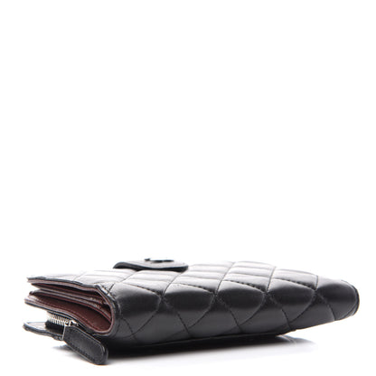Chanel Lambskin Quilted Zipped Pocket Wallet Black 3 of 8