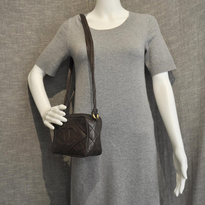 Chanel Lambskin Quilted Tassel Bag Dark Brown 2 of 11