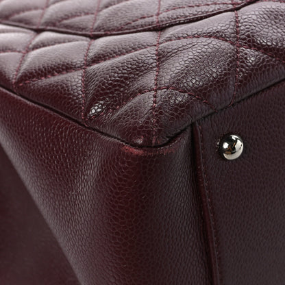 Chanel Caviar Quilted XL Grand Shopping Tote GST Dark Burgundy 11 of 15