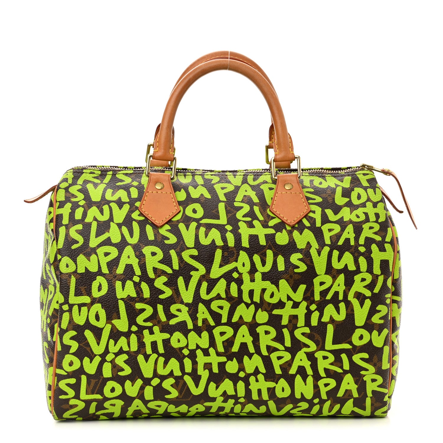 Louis Vuitton Monogram Graffiti Speedy 30 Green 1 of 11