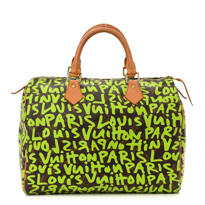 Louis Vuitton Monogram Graffiti Speedy 30 Green 1 of 11