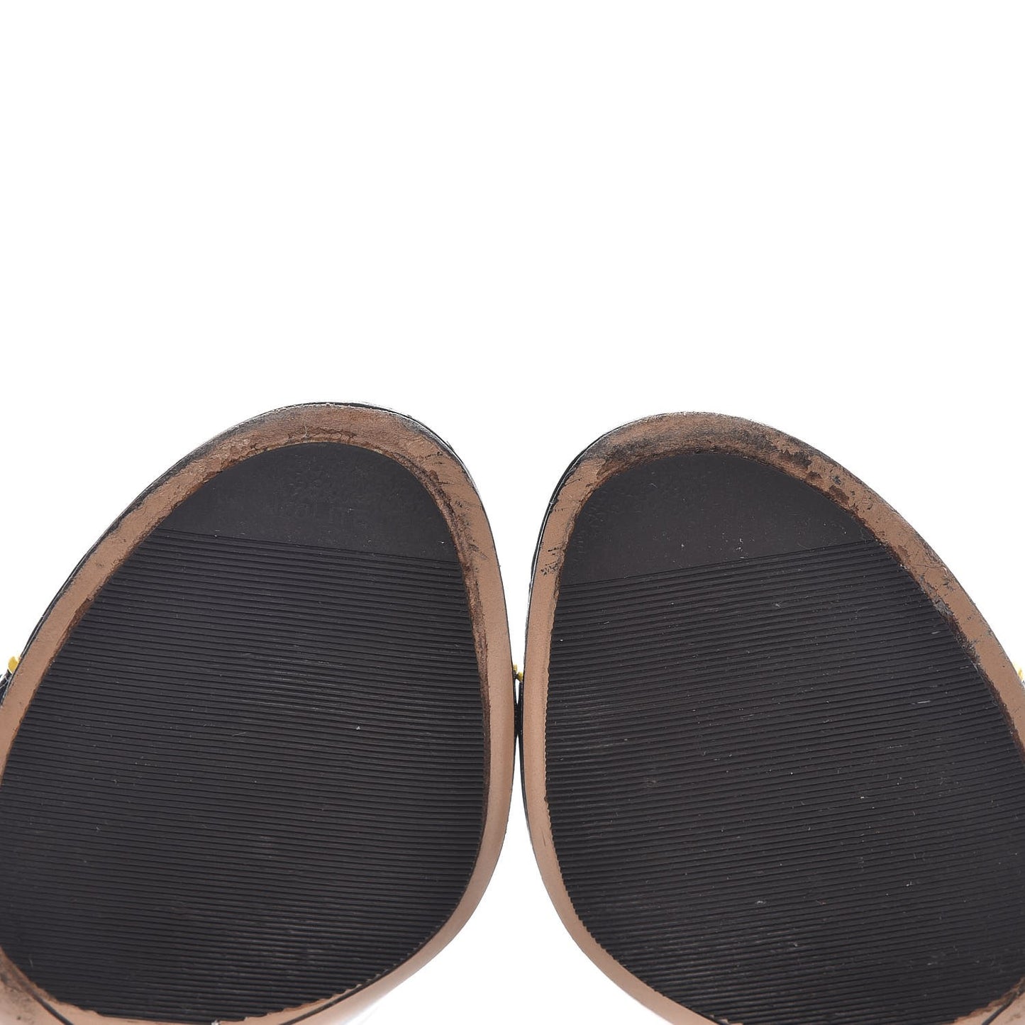 Glazed Calfskin Open Toe Mule Sandals 41 Black