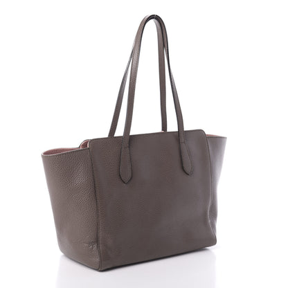Gucci Dollar Calfskin Small Swing Tote Grey Field Soft Pink 3 of 9