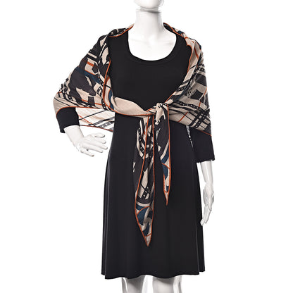 Hermes Cashmere Silk Losange Scarf GM 2 of 6