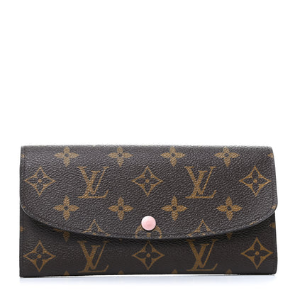 Louis Vuitton Monogram Emilie Wallet Rose Ballerine 1 of 6