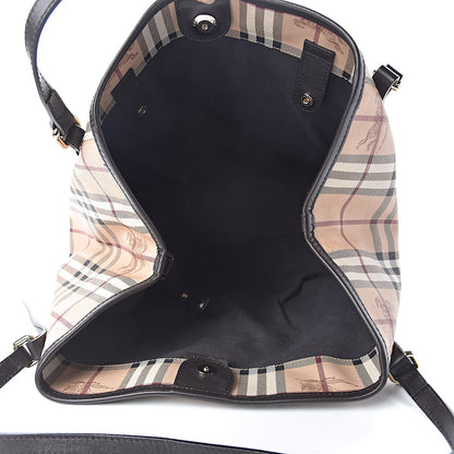 Burberry Haymarket Check Small Canterbury Tote Chocolate 5 of 17