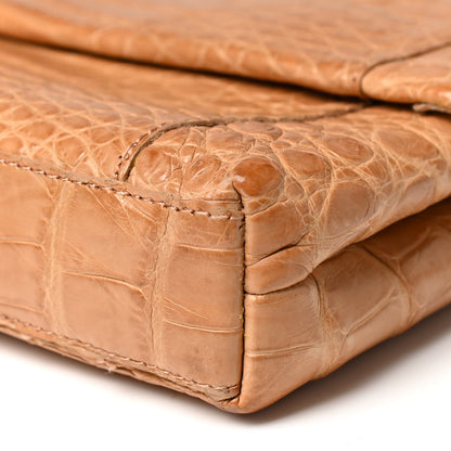 Nancy Gonzalez Crocodile Foldover Clutch Beige 9 of 11
