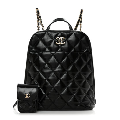 Chanel Shiny Calfskin My Pocket Backpack Black 1 of 11