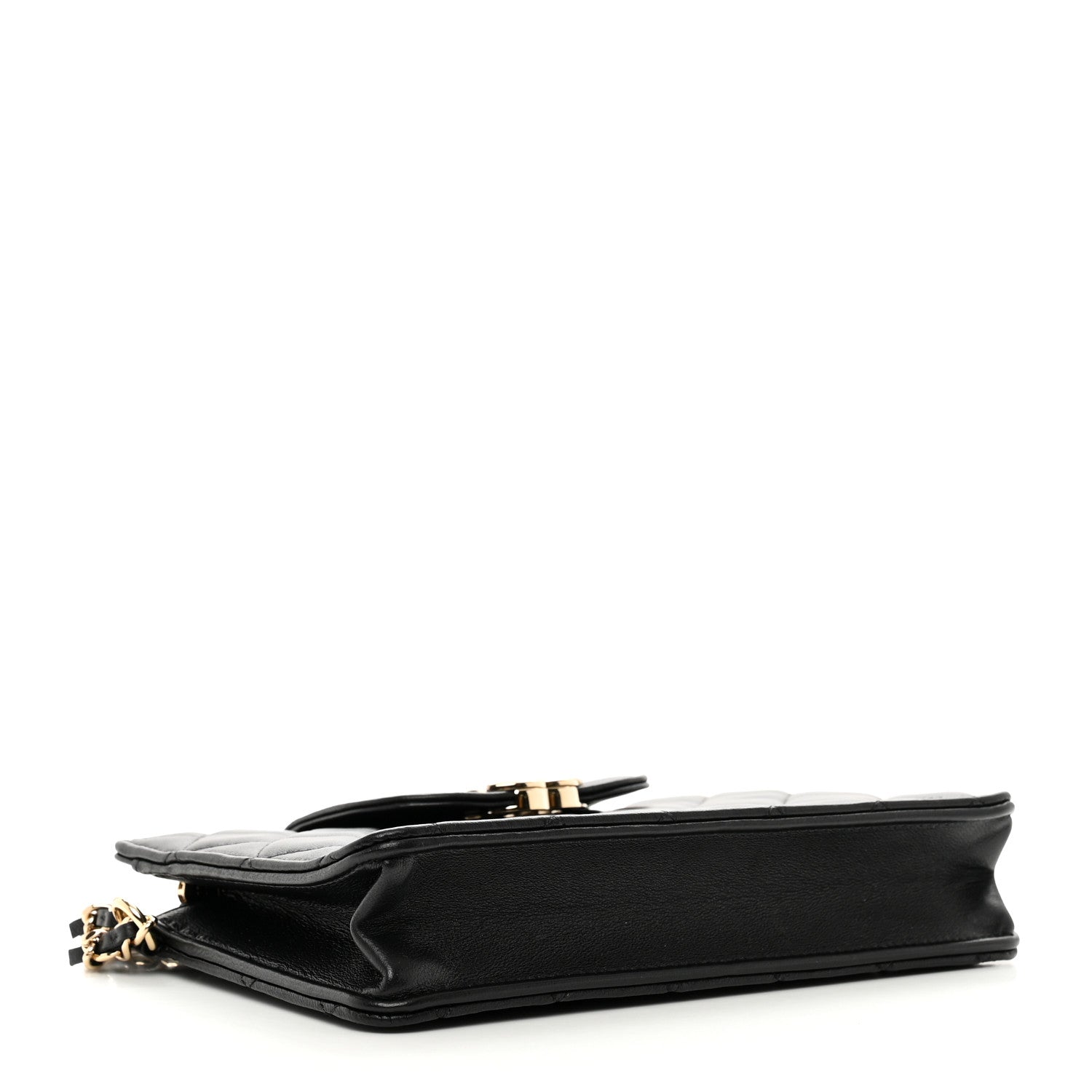 Chanel Lambskin Quilted CC Pouch Wristlet Black 4 of 8