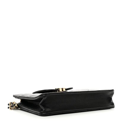 Chanel Lambskin Quilted CC Pouch Wristlet Black 4 of 8