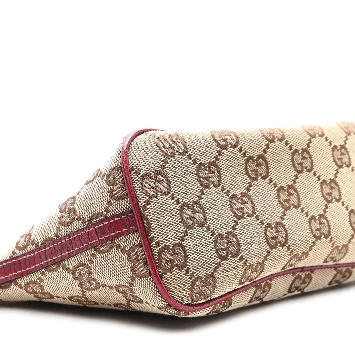 Gucci Monogram Web Boat Pochette Red 9 of 10