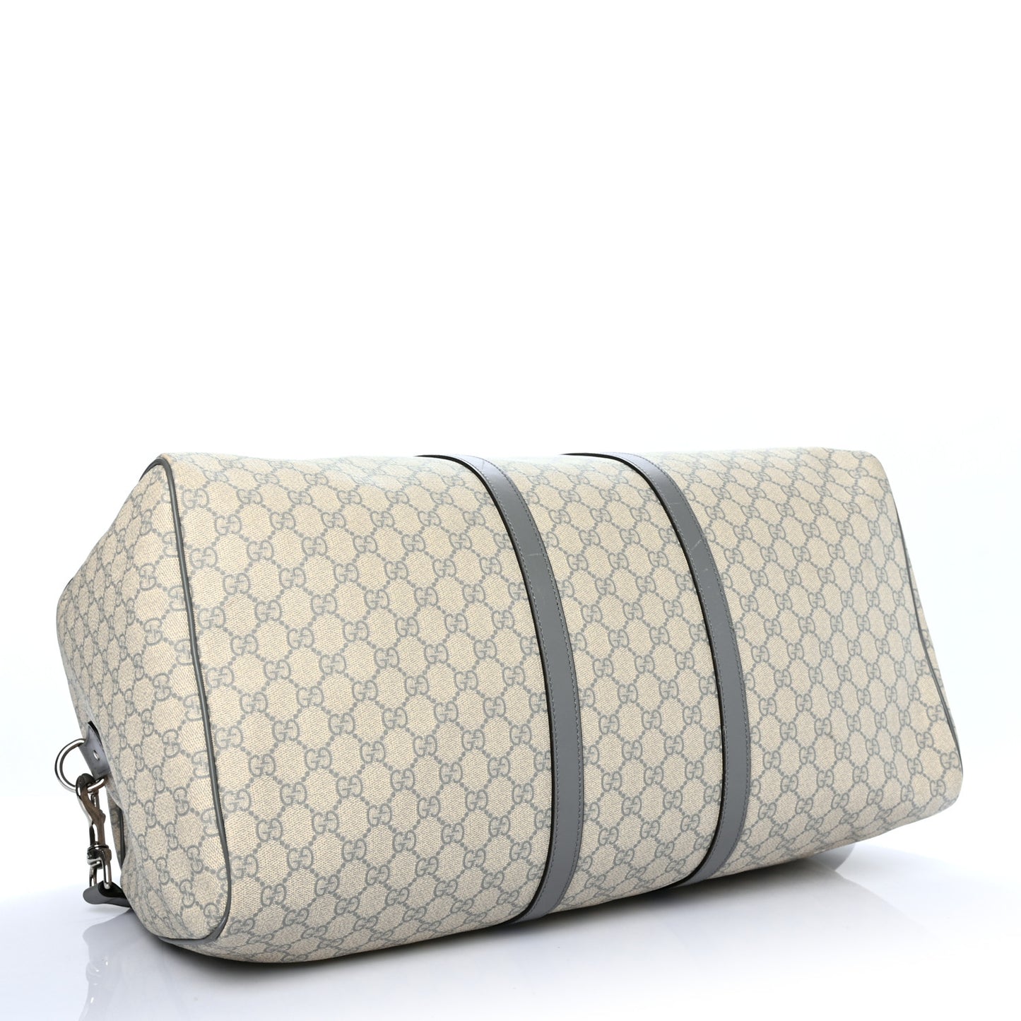 GG Plus Monogram Large Carry On Duffle Bag Ecru Grigio