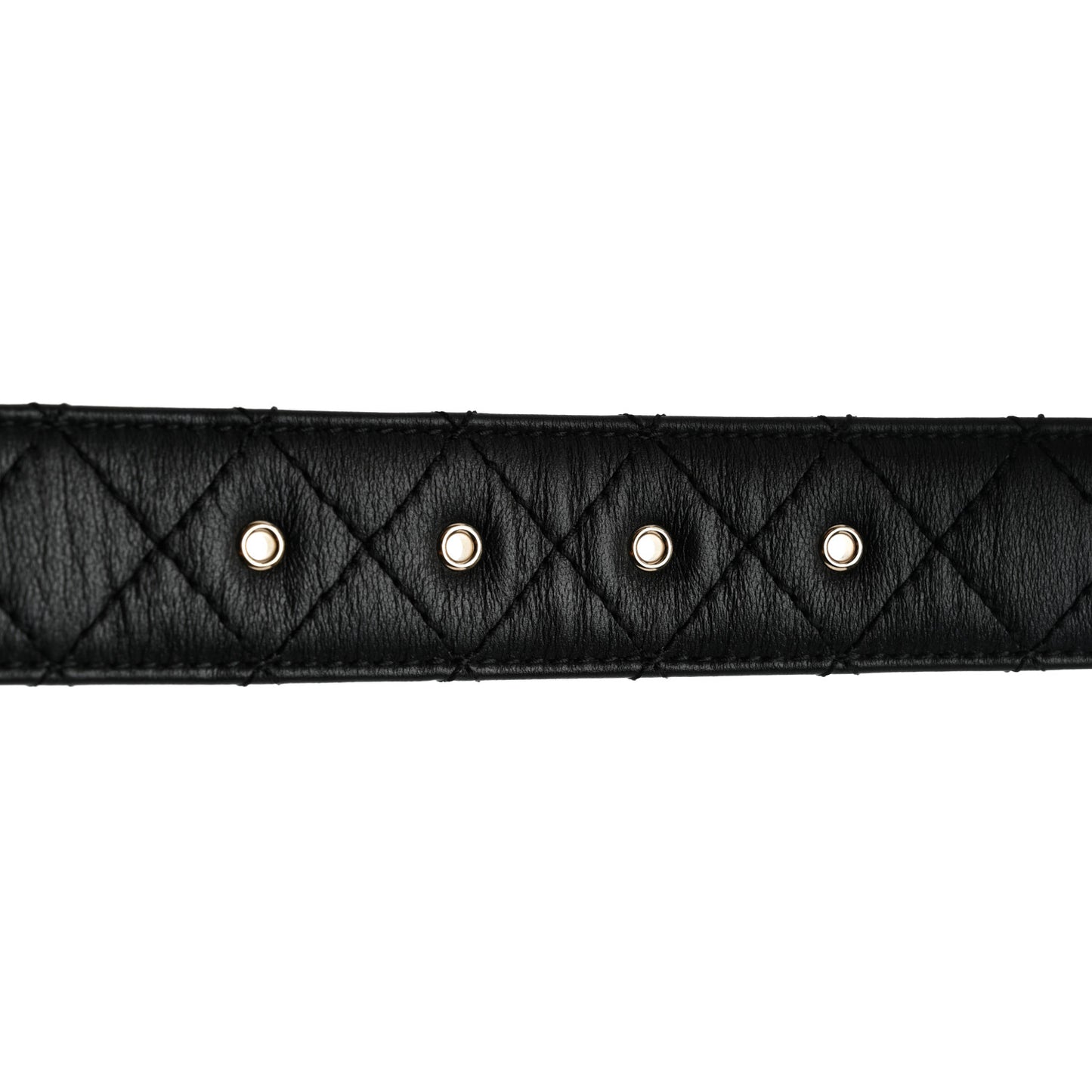 Lambskin Quilted CC Chain Belt 85 34 Black