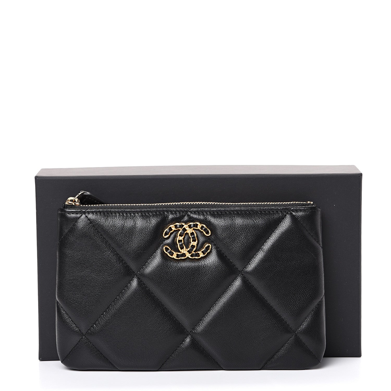 Chanel Goatskin Quilted 19 Cosmetic Case Black 7 of 7